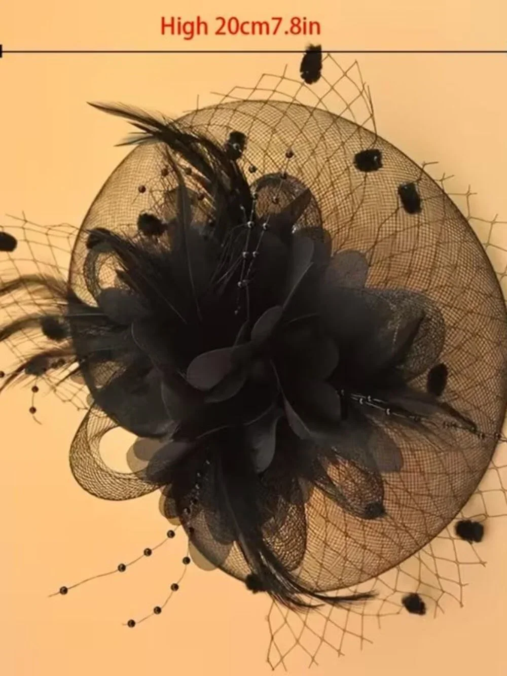 BLACK MESH & NET FASCINATOR